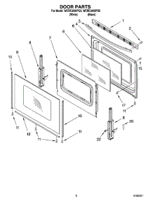 05 - Door Parts, Optional Parts parts for Whirlpool Range WERE3000PQ5 from AppliancePartsPros.com