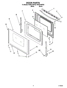 05 - Door Parts, Optional Parts parts for Whirlpool Range WERE4100PQ2 from AppliancePartsPros.com