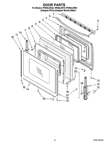 05 - Door Parts, Optional Parts (Not Included) parts for Whirlpool Range RF262LXSQ2 from AppliancePartsPros.com