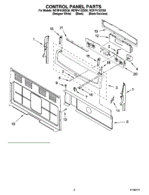02 - Control Panel Parts parts for Whirlpool Range WERP4120SS0 from AppliancePartsPros.com