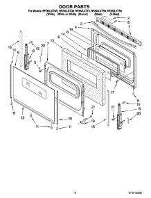 05 - Door Parts, Optional Parts (Not Included) parts for Whirlpool Range RF263LXTQ0 from AppliancePartsPros.com