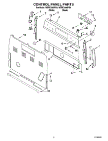02 - Control Panel Parts parts for Whirlpool Range WERE3000PQ4 from AppliancePartsPros.com