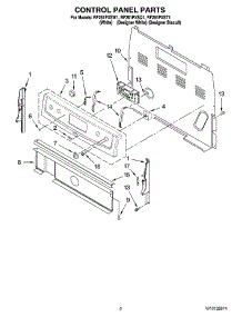 02 - Control Panel Parts parts for Whirlpool Range RF261PXST1 from AppliancePartsPros.com