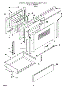 03 - Door And Drawer Parts parts for Whirlpool Range WHP32812 from AppliancePartsPros.com