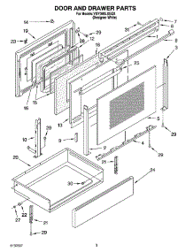 03 - Door And Drawer Parts parts for Whirlpool Range YGY395LXGQ5 from AppliancePartsPros.com