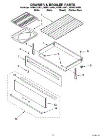 02 - Drawer & Broiler Parts parts for Whirlpool Range WERP3100PS1 from AppliancePartsPros.com