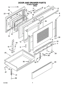 03 - Door And Drawer Parts parts for Whirlpool Range WLP54800 from AppliancePartsPros.com