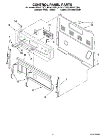 02 - Control Panel Parts parts for Whirlpool Range RF367LXSS2 from AppliancePartsPros.com