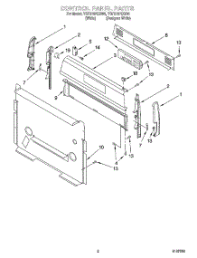 02 - Control Panel Parts parts for Whirlpool Range YSF315PEGQ6 from AppliancePartsPros.com