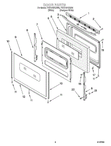 06 - Door Parts, Miscellaneous Parts parts for Whirlpool Range YSF315PEGQ6 from AppliancePartsPros.com
