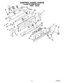 02 - Control Panel Parts parts for Whirlpool Range WLP32200 from AppliancePartsPros.com