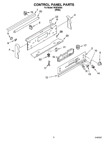02 - Control Panel Parts parts for Whirlpool Range WGE34304 from AppliancePartsPros.com