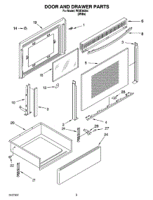 03 - Door And Drawer Parts parts for Whirlpool Range WGE34304 from AppliancePartsPros.com