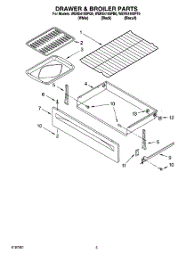 04 - Drawer & Broiler Parts parts for Whirlpool Range WERE4100PQ0 from AppliancePartsPros.com