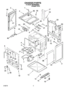 03 - Chassis Parts parts for Whirlpool Range WERP3000PQ3 from AppliancePartsPros.com