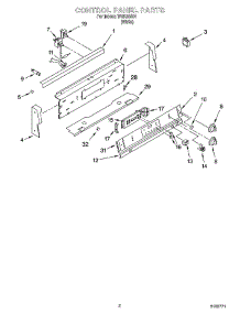 02 - Control Panel Parts parts for Whirlpool Range WGE33301 from AppliancePartsPros.com