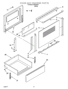 03 - Door And Drawer Parts parts for Whirlpool Range WGE33301 from AppliancePartsPros.com