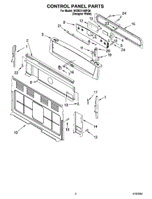 02 - Control Panel Parts parts for Whirlpool Range WERE3100PQ0 from AppliancePartsPros.com