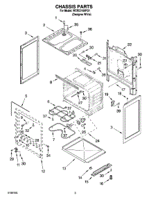 03 - Chassis Parts parts for Whirlpool Range WERE3100PQ1 from AppliancePartsPros.com