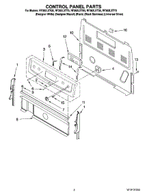 02 - Control Panel Parts parts for Whirlpool Range RF362LXTT0 from AppliancePartsPros.com