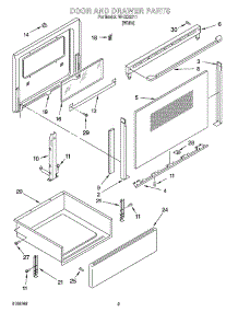 03 - Door And Drawer Parts parts for Whirlpool Range WHE33311 from AppliancePartsPros.com