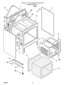 04 - Oven Chassis Parts parts for Whirlpool Range WHE33311 from AppliancePartsPros.com