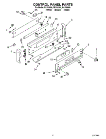 02 - Control Panel Parts parts for Whirlpool Range GLP85800 from AppliancePartsPros.com