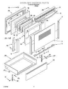 03 - Door And Drawer Parts parts for Whirlpool Range WGP34804 from AppliancePartsPros.com