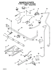 03 - Manifold Parts parts for Whirlpool Range YSF315PEKQ0 from AppliancePartsPros.com