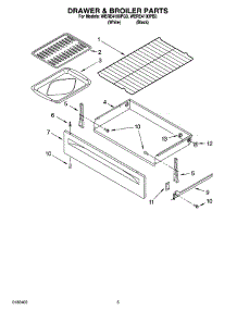 04 - Drawer & Broiler Parts parts for Whirlpool Range WERE4100PB3 from AppliancePartsPros.com