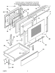 03 - Door And Drawer Parts parts for Whirlpool Range YGY395LXGZ2 from AppliancePartsPros.com