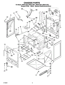 03 - Chassis Parts parts for Whirlpool Range RF367LXSY1 from AppliancePartsPros.com