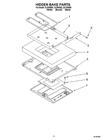06 - Hidden Bake Parts, Miscellaneous Parts parts for Whirlpool Range GLP84800 from AppliancePartsPros.com