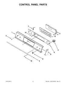02 - Control Panel Parts parts for Whirlpool Range GY396LXPQ03 from AppliancePartsPros.com