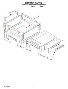 05 - Drawer Parts parts for Whirlpool Range YGY398LXPB03 from AppliancePartsPros.com