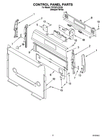 02 - Control Panel Parts parts for Whirlpool Range YSF387LEKQ0 from AppliancePartsPros.com