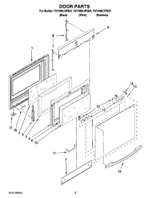 04 - Door Parts parts for Whirlpool Range YGY396LXPS03 from AppliancePartsPros.com