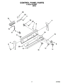 02 - Control Panel Parts parts for Whirlpool Range WLP85800 from AppliancePartsPros.com