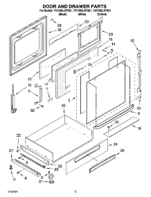 04 - Door And Drawer Parts parts for Whirlpool Range YGY396LXPS01 from AppliancePartsPros.com