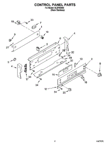 02 - Control Panel Parts parts for Whirlpool Range GLSP85900 from AppliancePartsPros.com