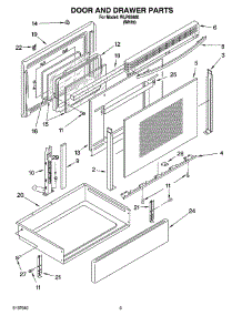 03 - Door And Drawer Parts parts for Whirlpool Range WLP85800 from AppliancePartsPros.com