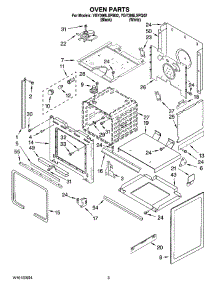 03 - Oven Parts parts for Whirlpool Range YGY398LXPB02 from AppliancePartsPros.com