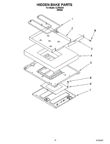 06 - Hidden Bake Parts, Miscellaneous Parts parts for Whirlpool Range GJP84202 from AppliancePartsPros.com