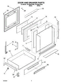 04 - Door And Drawer Parts parts for Whirlpool Range YGY398LXPQ00 from AppliancePartsPros.com
