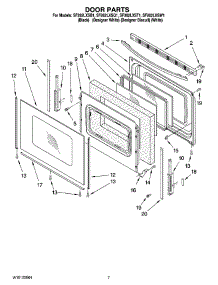 05 - Door Parts parts for Whirlpool Range SF262LXSQ1 from AppliancePartsPros.com