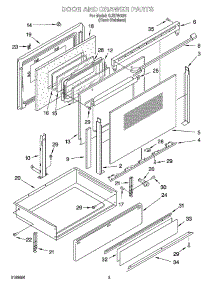 03 - Door And Drawer Parts parts for Whirlpool Range GJSP84901 from AppliancePartsPros.com
