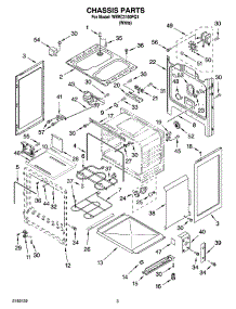 03 - Chassis Parts parts for Whirlpool Range WERC3100PQ1 from AppliancePartsPros.com