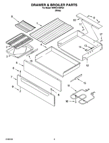 04 - Drawer & Broiler Parts parts for Whirlpool Range WERC3100PQ1 from AppliancePartsPros.com