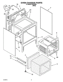 04 - Oven Chassis Parts parts for Whirlpool Range WLE83300 from AppliancePartsPros.com
