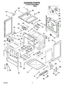 03 - Chassis Parts parts for Whirlpool Range WERC3100PQ0 from AppliancePartsPros.com